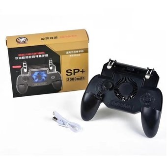 Control Gamer Celular SP Plus Gatillos Ventilador Power Bank 2000mAh