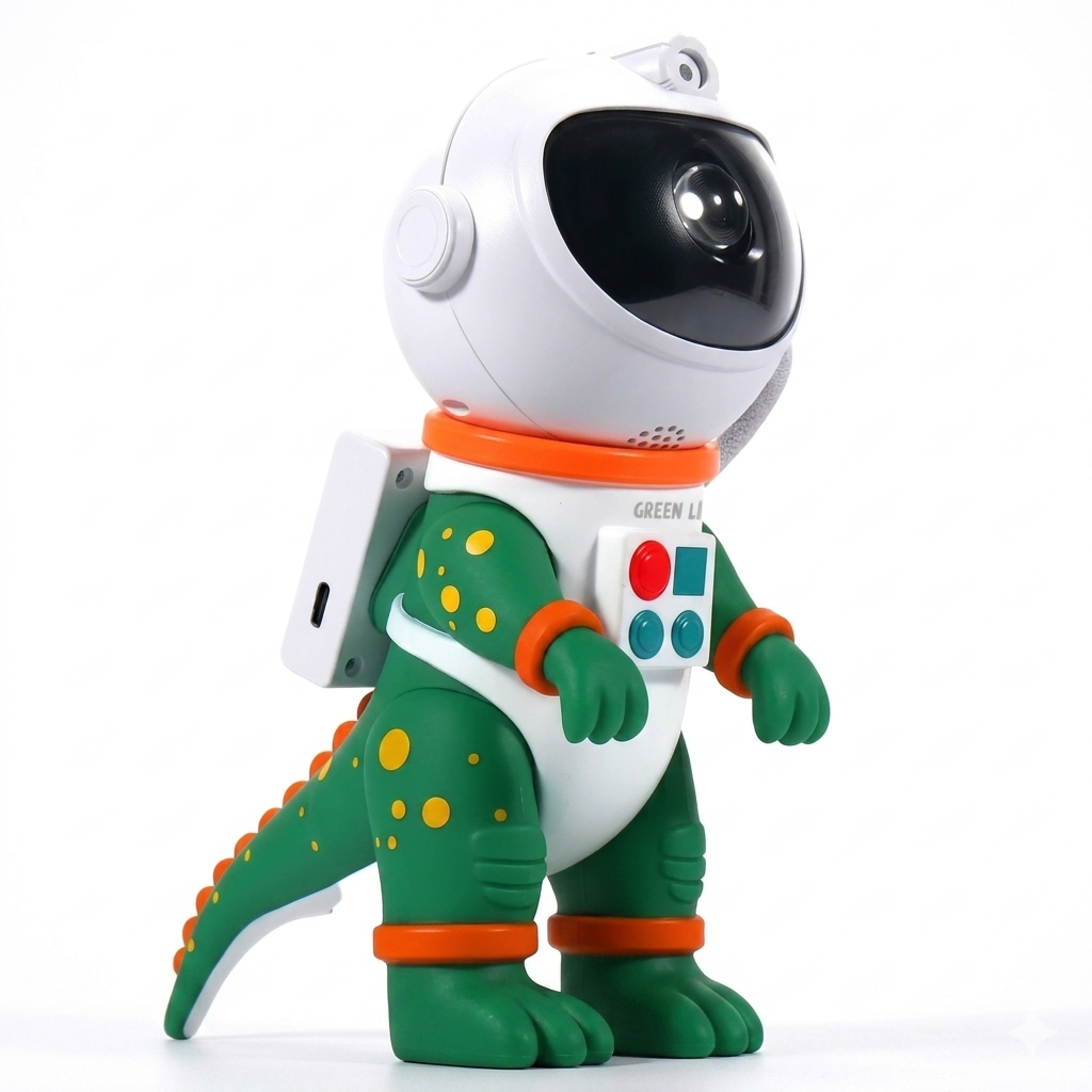 Proyector Galaxia Astronauta Dinosaurio QS-01 Estrellas Luz Nocturna