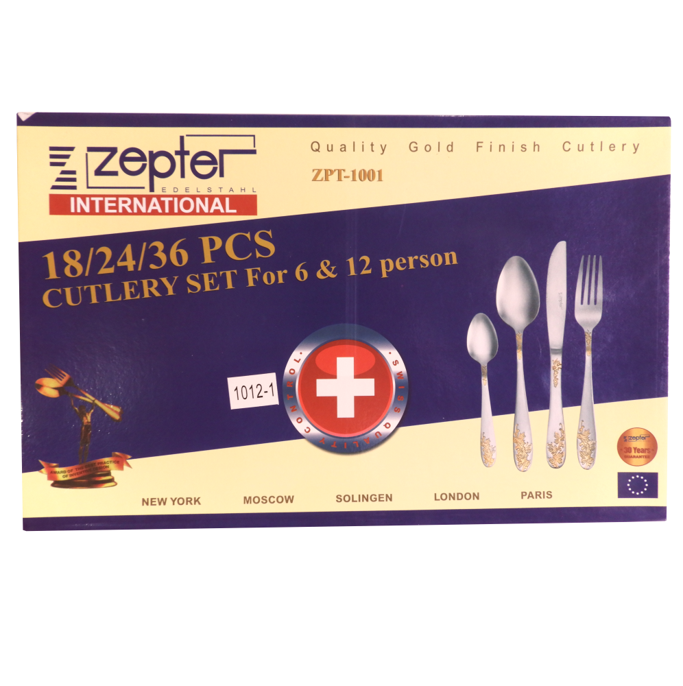 Juego Cubiertos 24 Piezas Acero Inoxidable 6 Personas Caja Regalo