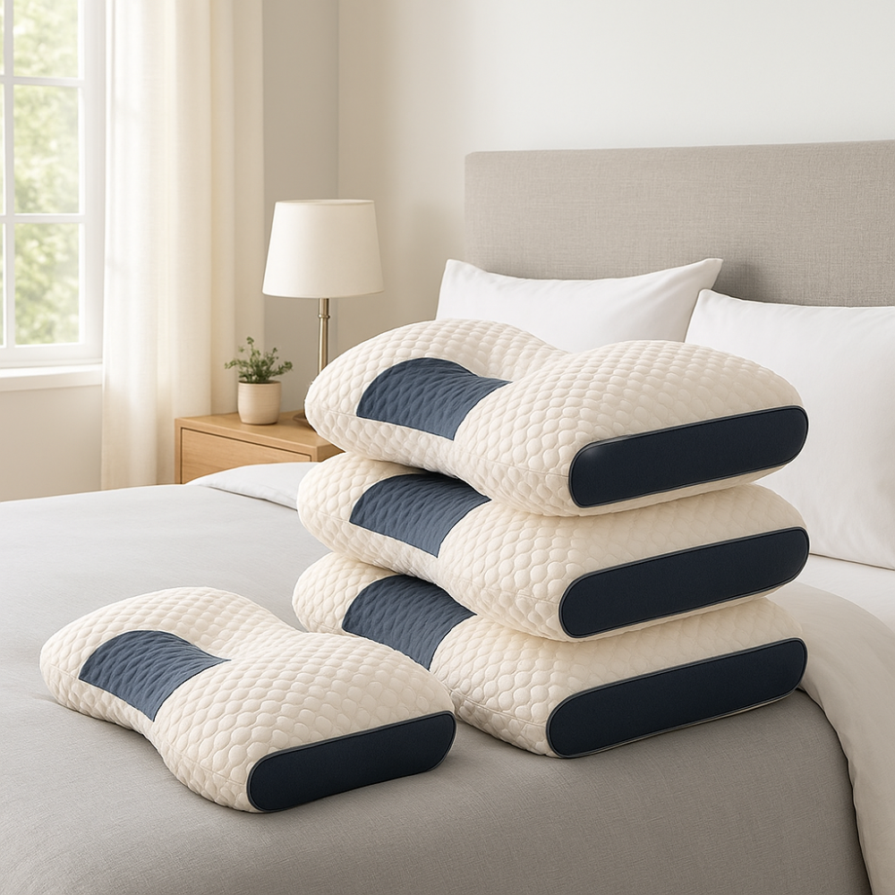 Almohadas Ortopédicas Cervicales Pack 4 Hipoalergénicas Antiácaros