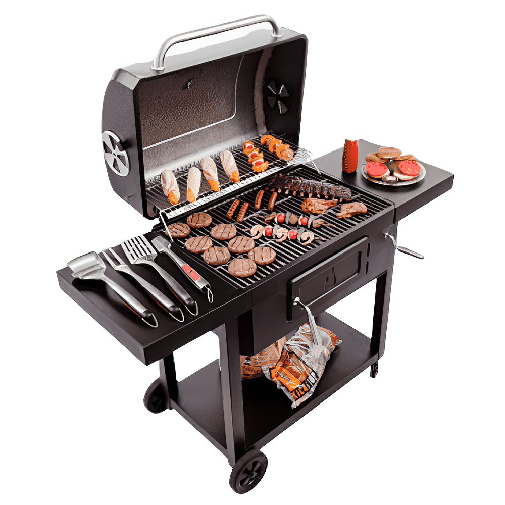 Kit Asados Parrilla BBQ 7 Piezas Acero Inoxidable Estuche Pinzas