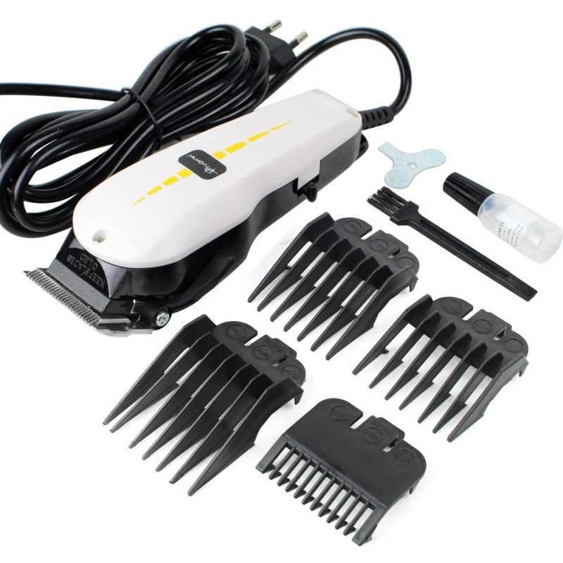 Máquina Peluquería Profesional Geemy Motor Potente 4 Peines Guía Kit