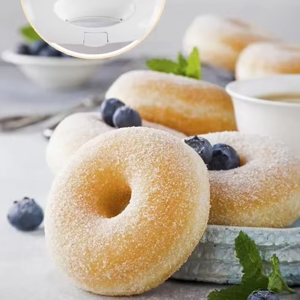 Máquina Mini Donas Eléctrica 6 Puestos Antiadherente Luz Indicadora