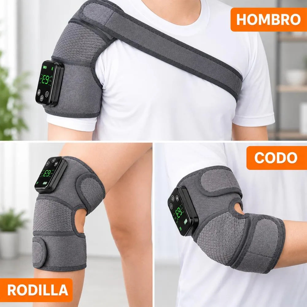 Masajeador Rodilla Codo Hombro Calor Vibración Eléctrico Recargable