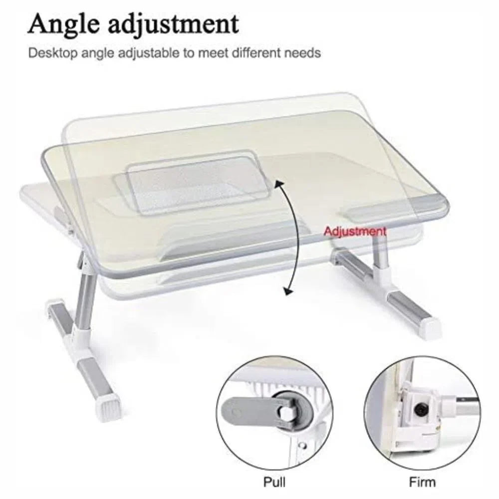 Mesa Laptop Cama Ajustable Plegable Ventilador Inclinable Escritorio
