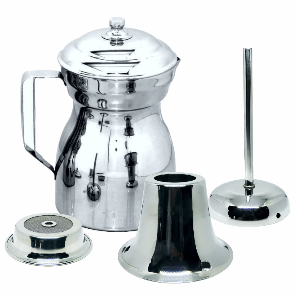 Olleta Chocolatera Cafetera Acero Inoxidable 2 Litros Filtro Café