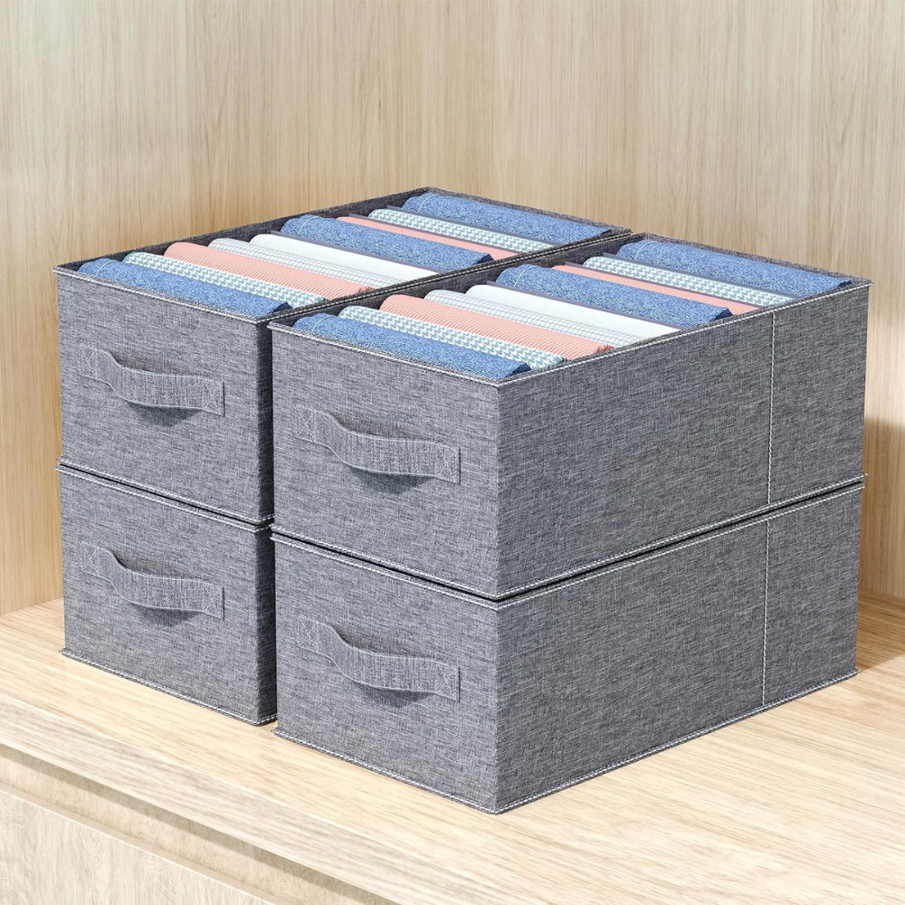 Organizador Ropa Cajón 8 Divisiones Plegable Ropa Interior Medias Gris