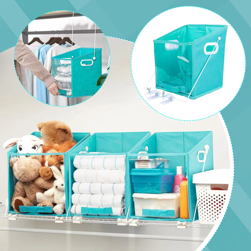 Organizador Ropa Cesta Plegable Closet Armario Colgante Frente Visible