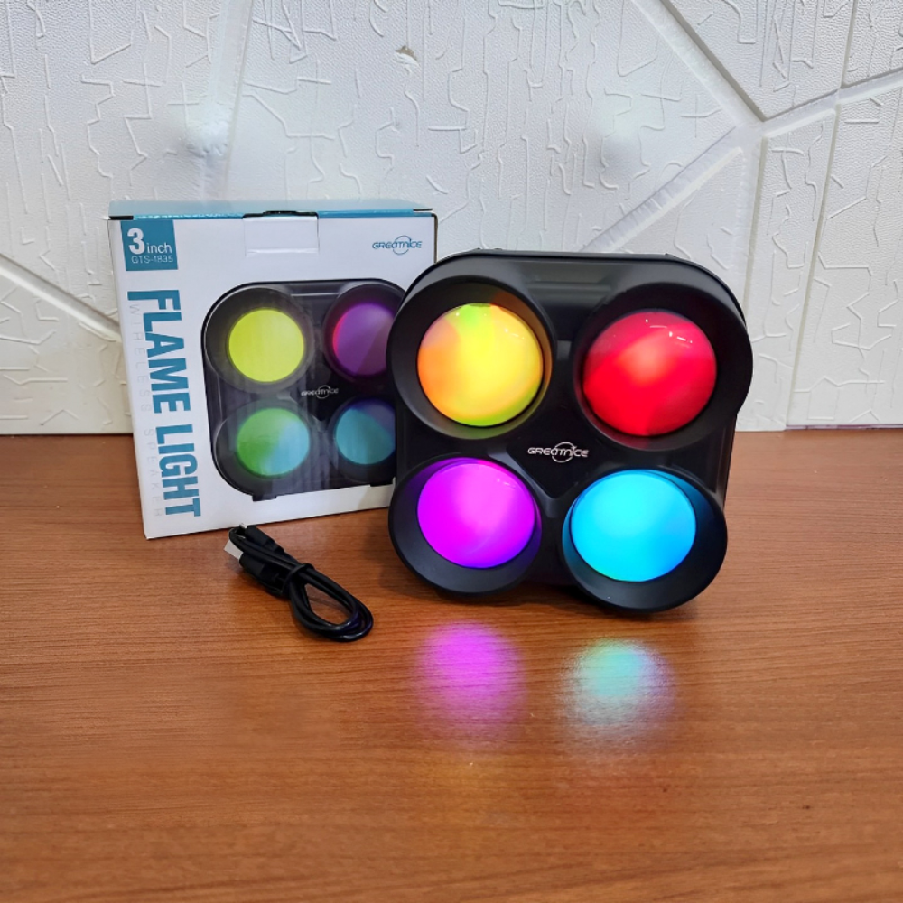 Parlante Bluetooth Portátil Luces RGB Radio FM USB GTS-1835 3 Pulgadas