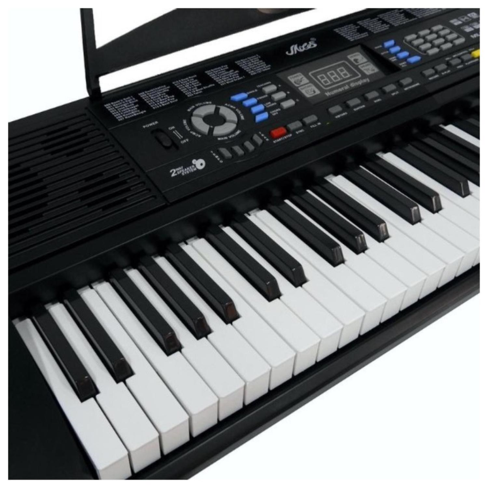 Teclado Organeta Piano MLS6639 61 Teclas 128 Tonos Micrófono Atril