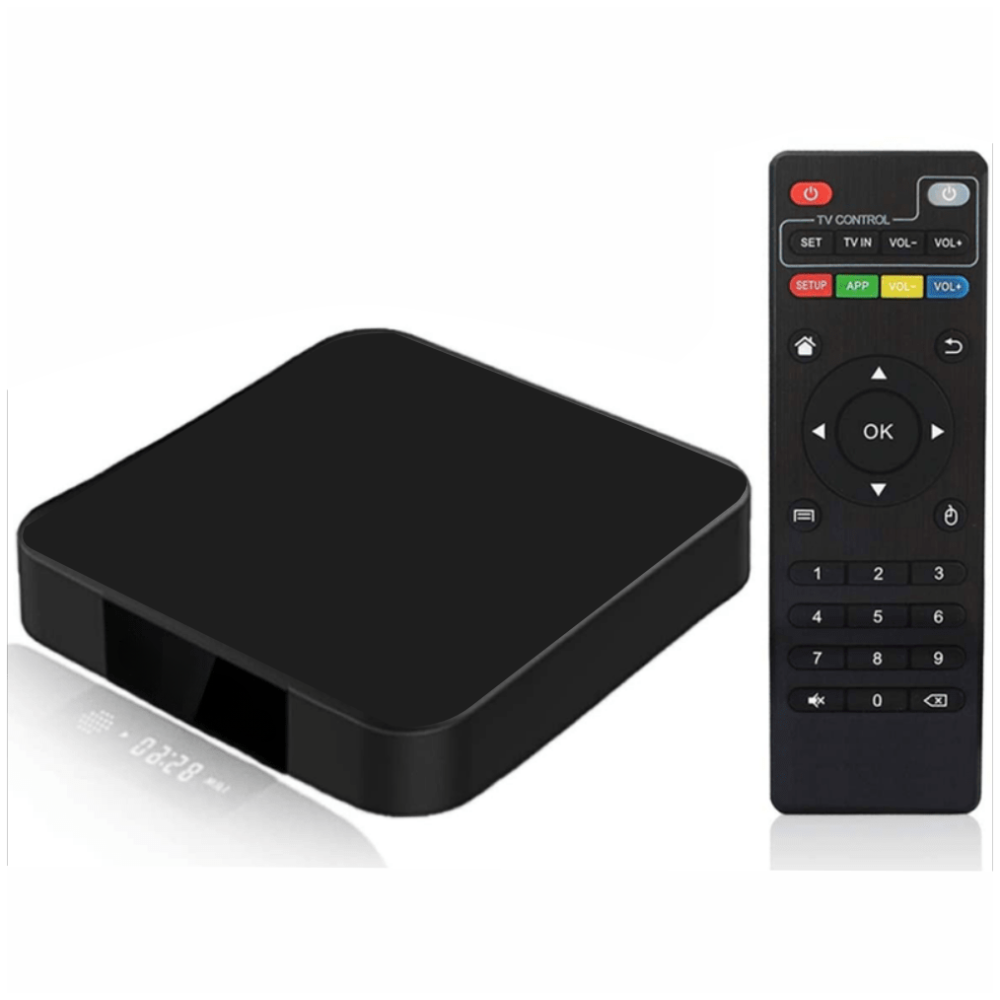 TV Box Android 12 4K 2GB 16GB WiFi 5G Miracast Control Teclado HDMI