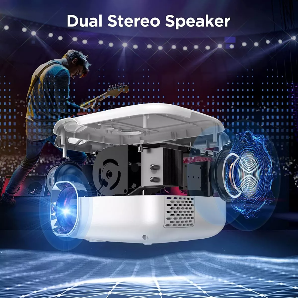 Video Beam Proyector LED WiFi Full HD 1080P Nativo 8500 Lúmenes Zoom